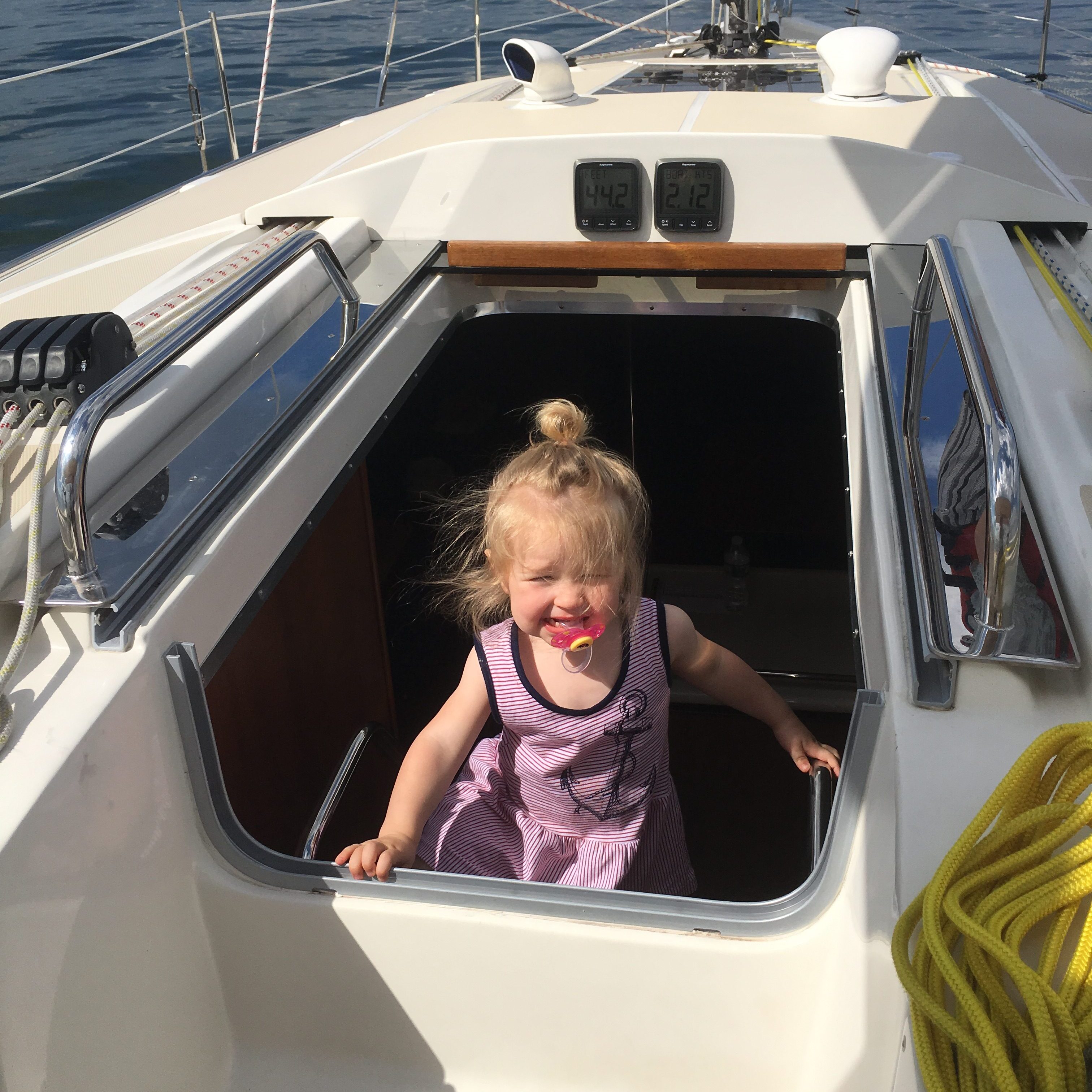 Amelia in Companionway